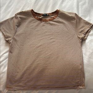 Brown striped top